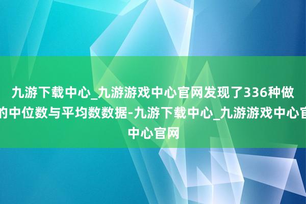 九游下载中心_九游游戏中心官网发现了336种做事的中位数与平均数数据-九游下载中心_九游游戏中心官网